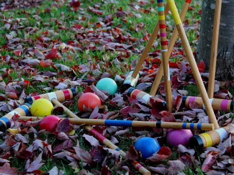 Jeu de croquet : divertissement en plein air